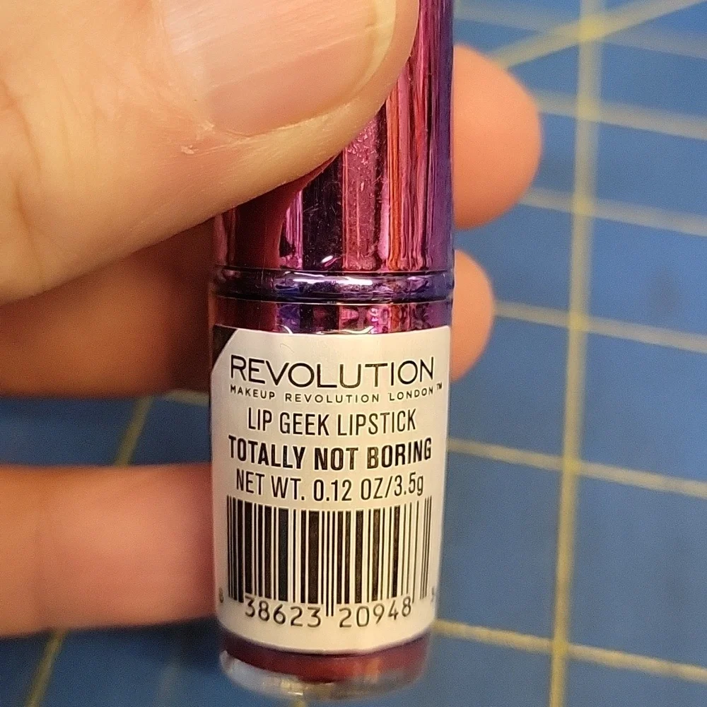 Revolution Lipstick Lip Geek 3.5g New Sealed Tube Totally Not Boring